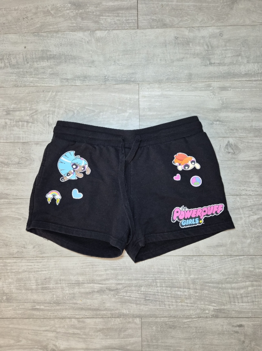 Black Powerpuff Girls Patch Shorts Large